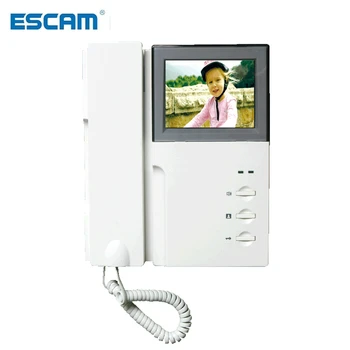

ESCAM 4.3" LCD Video Intercom Doorbell Video Door Phone System Two-way Audio with Handset