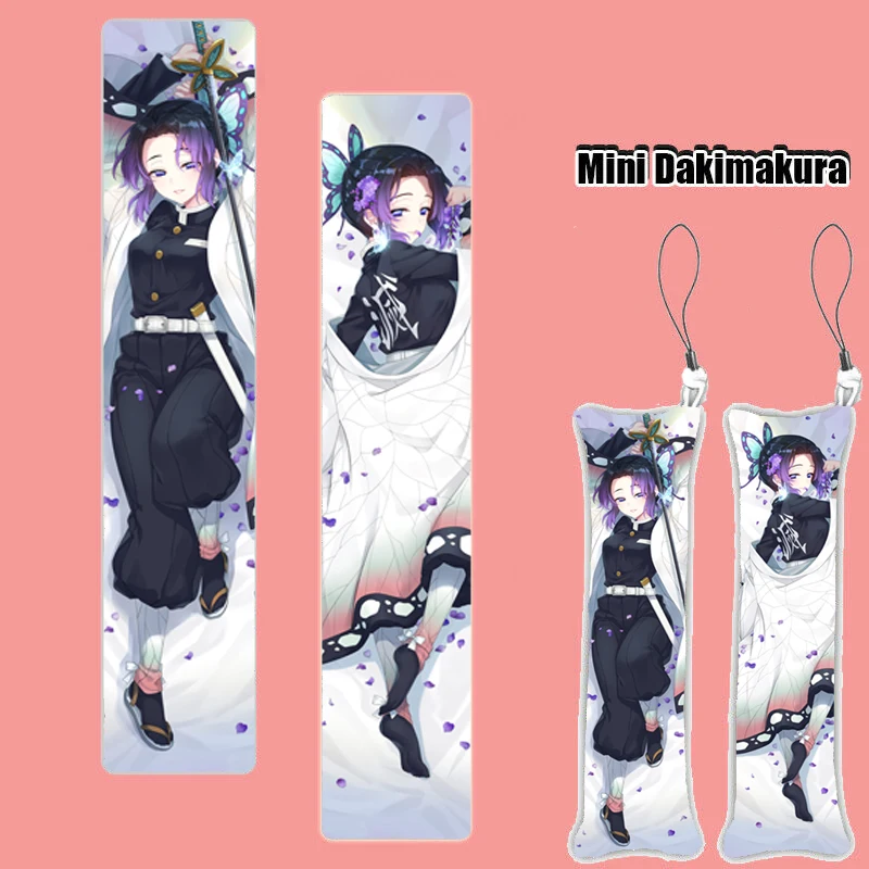 

Kawaii Demon Slayer Kimetsu no Yaiba Anime Keychain Figure Cosplay Mini Dakimakura Pillow Pendants Custom Key Chain Phone Strap
