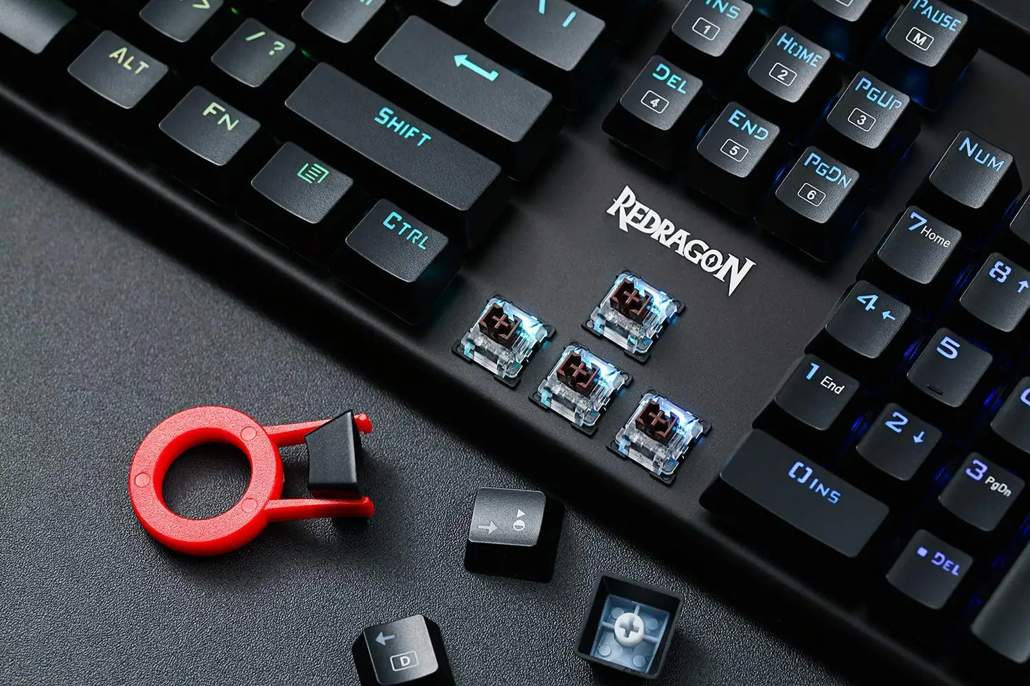 Механическая игровая клавиатура Redragon RGB светодиодный 104 клавиши с подсветкой