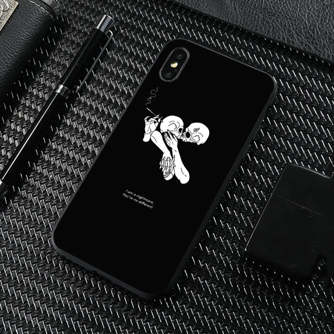 Line art Aesthetic Skull painting love For Sony Xperia Z5 XZ XA1 XA2 Premium ULTRA 10 X L2 Rainbow Silicone Phone Case | Мобильные