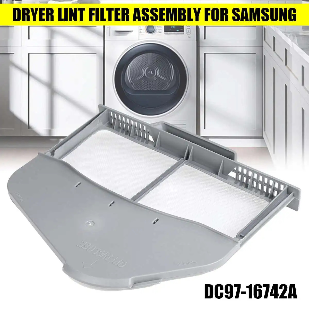 

Dryer Lint Filter Screen Net Mesh Assembly OEM DC97-16742A For Samsung Dryer Drier DV484ETHASU DV484ETHAWR DV484GTHASU DV5451AEP