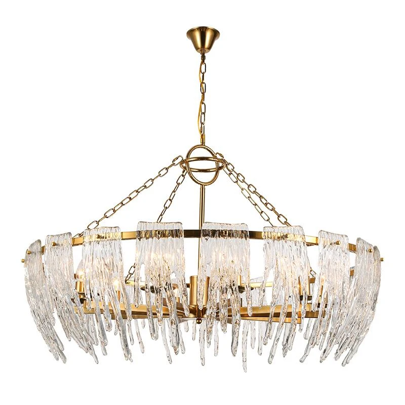 

New Crystal Chandelier Nordic Round Simple Creative Restaurant Light Art Crystal LED Decorative Chandelier