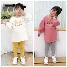 Новое Стильное платье с принтом для девочек, модные летние хлопковые платья для девочек 1-6 лет