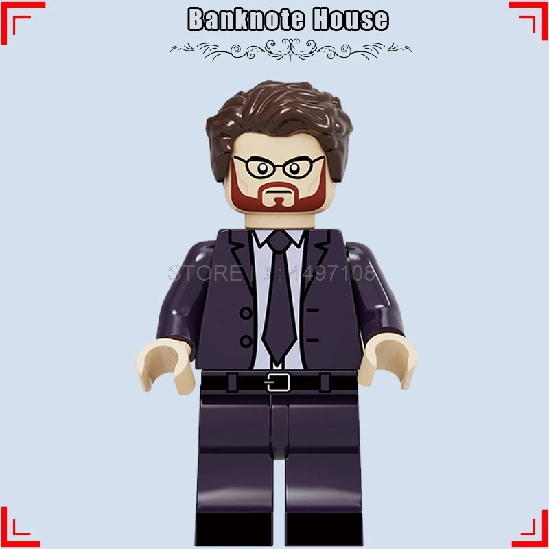 House Of paper Сезон 3 фильм фигурки Tokio комедии TBBT Amy строительные блоки Говард игрушки OW Джон Вик Доктор Кто Стрэндж Marvel - Цвет: House of Paper