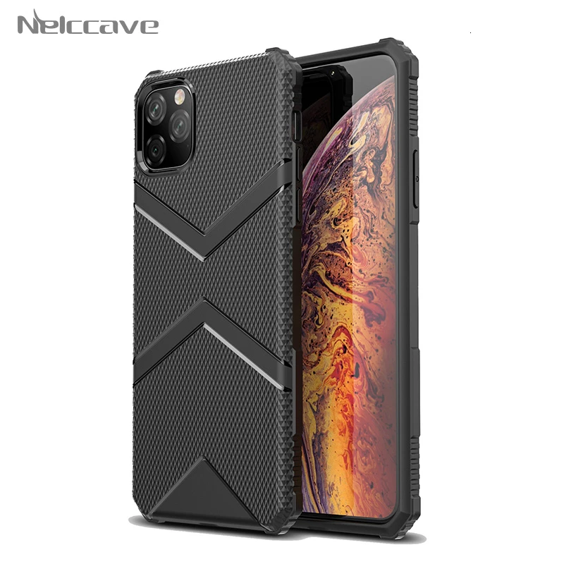 1000 шт ТПУ Нескользящие бронированные Чехлы для Apple iPhone 11 Pro XS Max XR X Силиконовый противоударный чехол для телефона прочный усиленный чехол