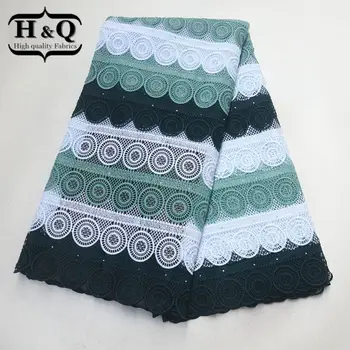 

African Cord Lace Fabric Nigerian Guipure Lace Fabric 5 Yards/pc Embroidered Water Soluble Lace With Stones For Beautiful Dress
