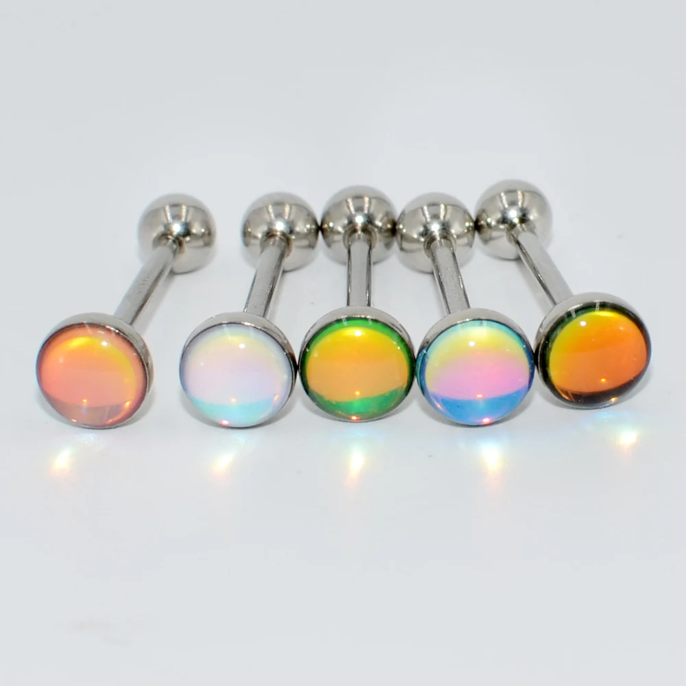 Piercing Jewelry Body Piercing Jewelry Body Jewelry Surgical Steel Tongue Barbell Ring 1PC