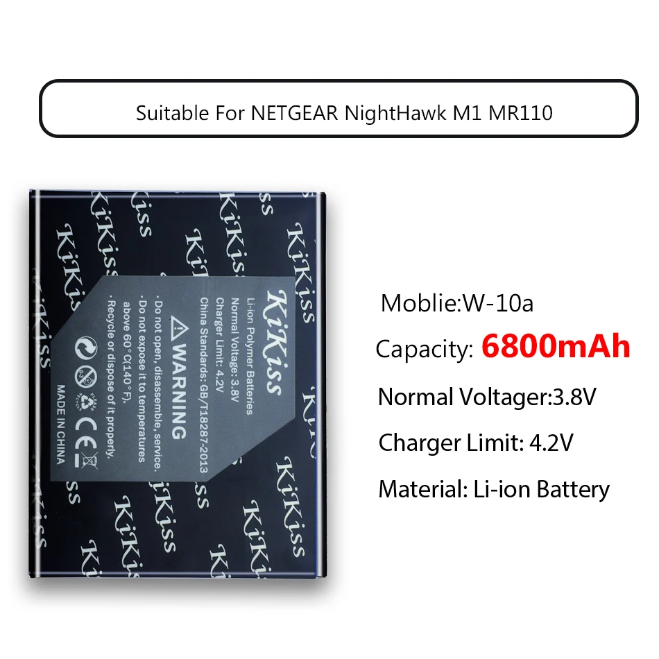 W-10A аккумулятор для мобильного телефона 6800 мАч для NETGEAR NightHawk M1 MR110+ номер отслеживания