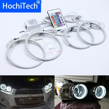 

For Chevrolet AVEO Sonic T300 2011 2012 2013 2014 Multi-color Led Angel Eyes Kit RGB Halo Rings Daytime Running Light DRL