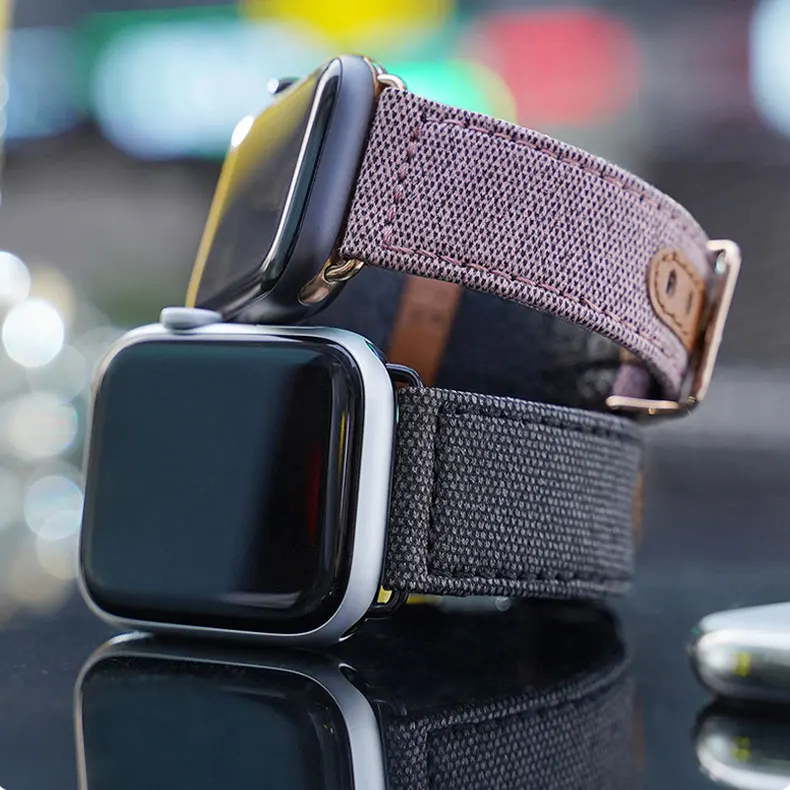 Ткань и кожаный ремешок для apple watch band 40 мм 44 мм, 38 мм, 42 мм, iwatch, версия apple watch 5/4/3/2/1 браслет wristbelt аксессуары