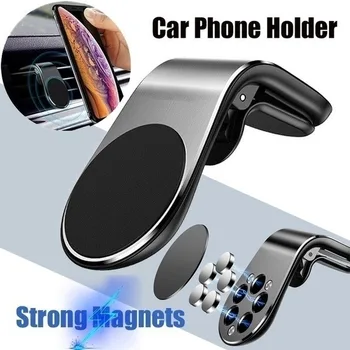 Metal Magnetic Car Phone Holder Mini Air Vent Clip Mount Magnet Mobile Stand For iPhone XS Max Xiaomi Smartphones in Car