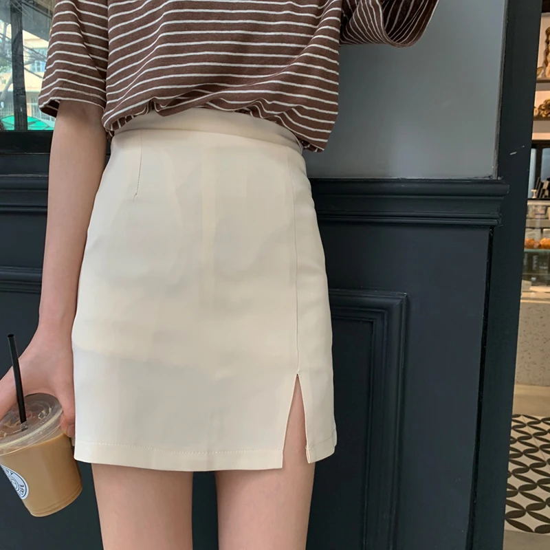 Женская одежда элегантные модные faldas mujer moda новые летние офисные женские стильные раздельные юбки корейский бумажник бедра, высокая талия юбки
