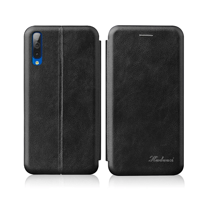black Кожаный чехол-книжка для samsung a50, чехол-кошелек с отделением для карт для samsung galaxy a10 a20 a20E a30 a40 a70 a 50, Магнитный чехол - Цвет: black