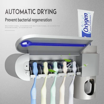 

MICCK Automatic Toothpaste Squeezer Dispenser Intelligent Sterilizer UV Light Ultraviolet Toothbrush holder Bathroom set 3 in 1