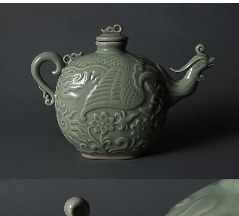 Китайский ShangLin печи Celadon фарфор гайвань КИТАЙСКИЕ чашки и чаша для чая керамическая посуда Чайный горшок набор