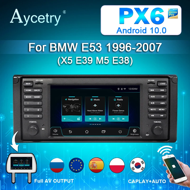 Автомагнитола для BMW E53 X5 5 Series E39 M5 мультимедийная стерео-система на Android 10 с gps