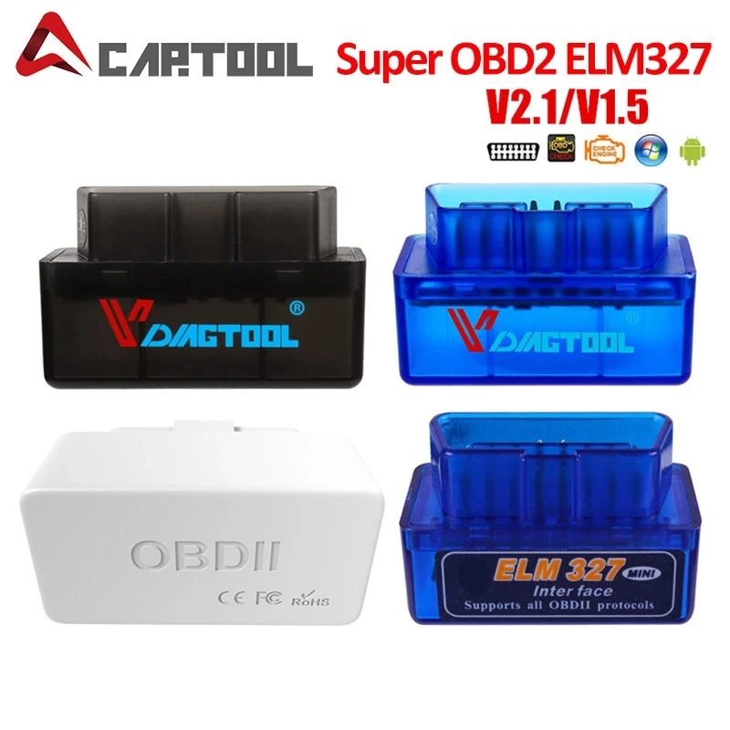 OBD2 ELM327 Bluetooth-совместимый интерфейс V2.1V1.5 OBD 2 Автомобильные диагностические