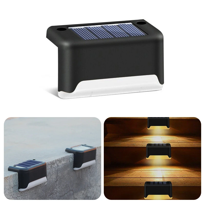 LED Solar Light Step Lights Path Stair Outdoor Waterproof Wall Light Garden Landscape Step Deck Lights Balcony Fence Solar Light solar powered led lights