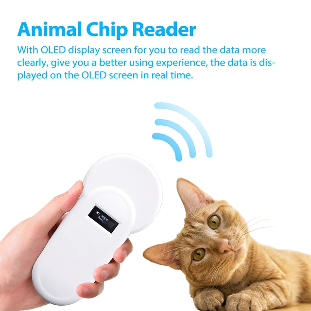 Lecteur d'identification des animaux domestiques, 134.2KHz, Scanner  numérique, Identification portable des puces, Application générale pour les  chiens et les chats, avec Buzzer - AliExpress