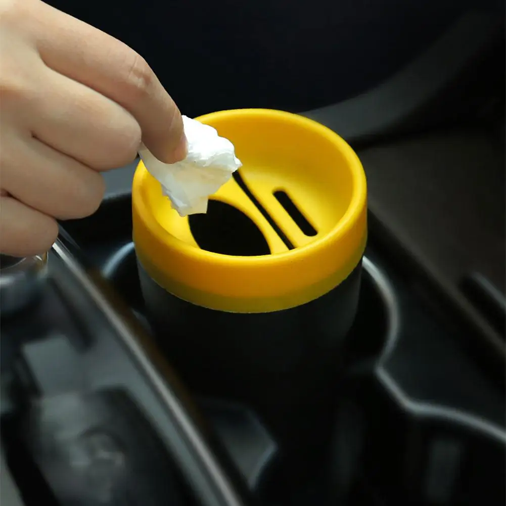 

Car Trash Multifunction Car Trash Can Garbage Bin Card Coin Holder Cup Tissue Box Dust Seat Back Storage