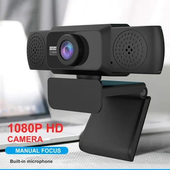

HD 1080P Webcam with Microphone PC Desktop Web Camera Rotatable Cameras for YouTube Live Broadcast Video Calling Conference Work
