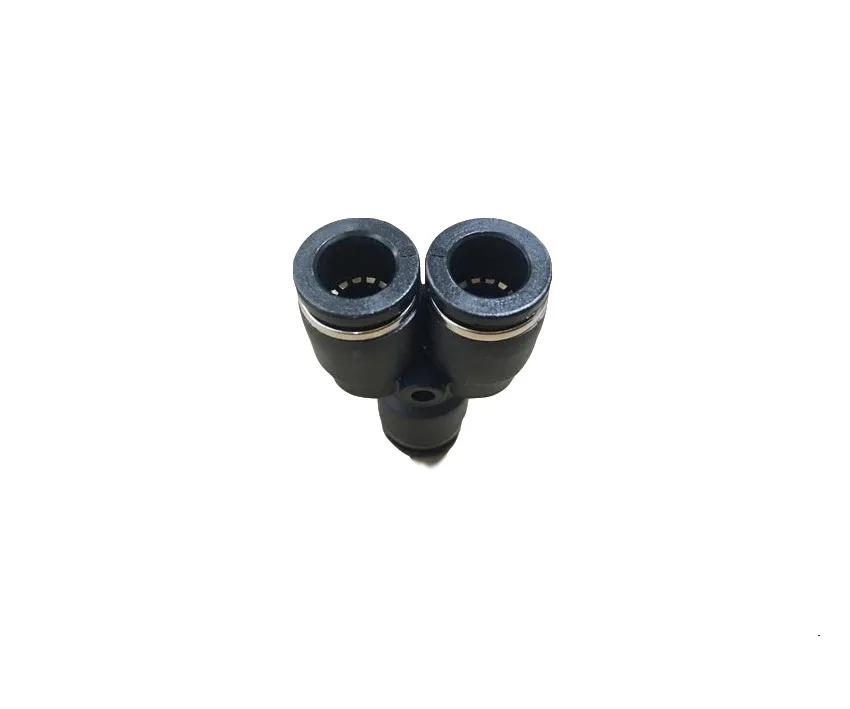 Conector de plástico de 8mm, Conector de empuje en igual Y ajuste para neumático o fluido
