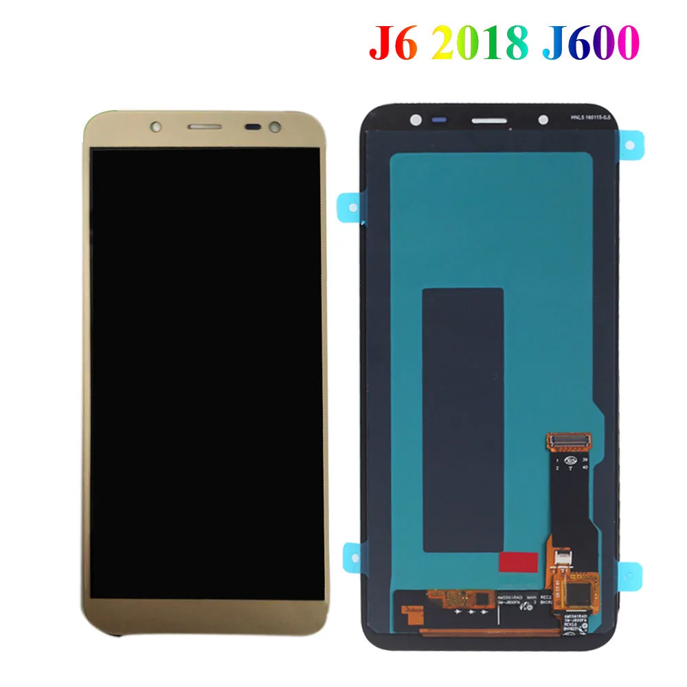 

5.6" Super Amoled LCD For Samsung Galaxy J6 2018 J600 J600F J600Y Display touch Screen Glass panel LCD Matrix Digiziter Assembly