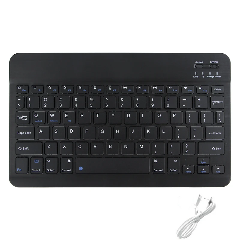 For iPad Keyboard Rechargeable Wireless Bluetooth-compatible Spanish French Korean Keyboard For iOS Android Windows Phone Tablet keyboard on pc Keyboards