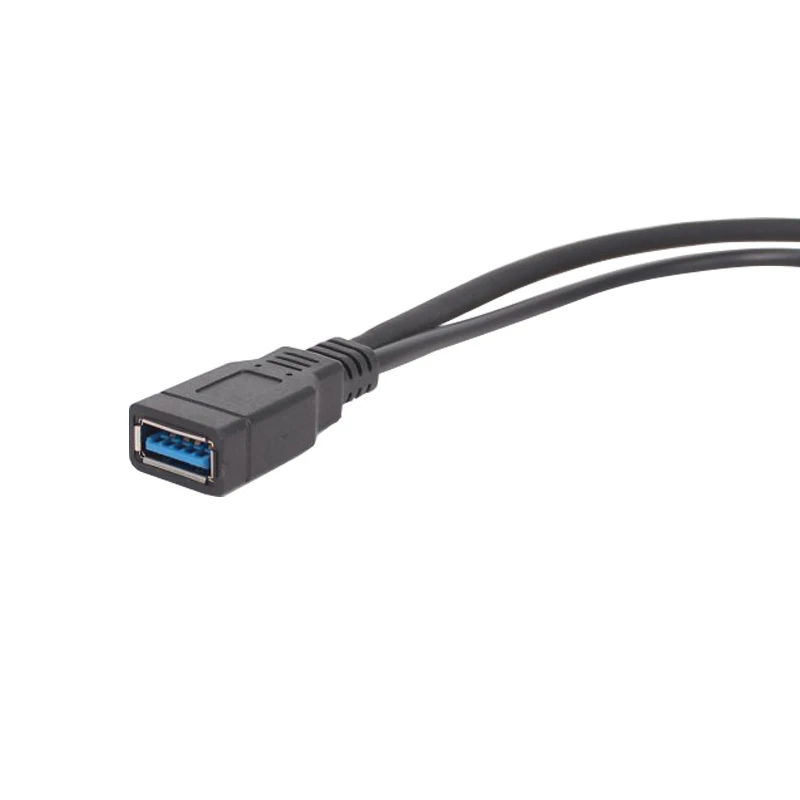 3,0 USB Мобильный жесткий диск кабель для передачи данных Женский до 2 USB общий удлинитель двойной штекер для укрепления питания высокоскоростной