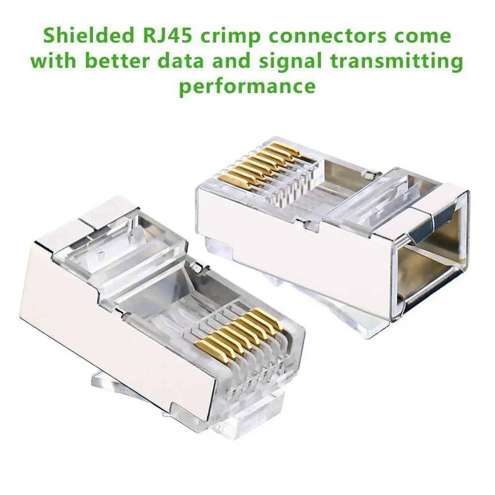 UGREEN Cat6 Cat 5e Разъем Экранированный обжимной RJ45 8P8C STP Ethernet сетевой разъем