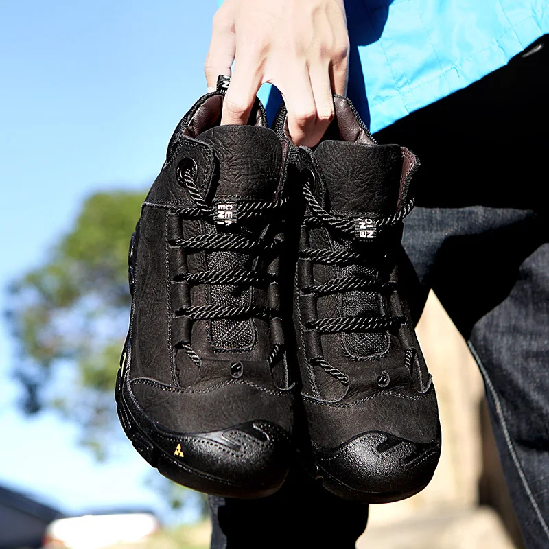 

2020 new autumn and winter men's snow boots military boots Martin boots men's leather boots retro plus cotton shoes tooling shoe