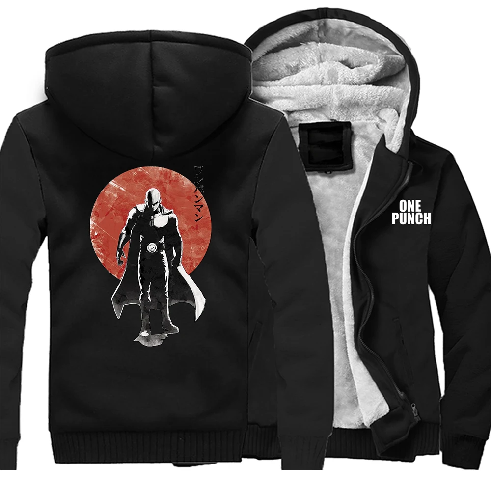 

One Punch Man Saitama Japan Anime Casual Men Hoodies Jacket Harajuku Jacket For Men Fabrics One Punch Tracksuit Mens Cool Coat