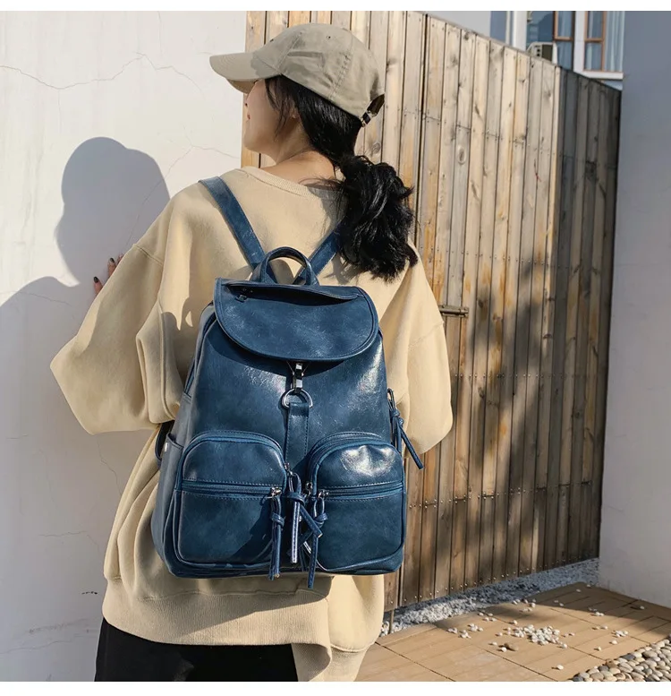 Mochila Feminina Para notebook Grande Couro Mochila Feminina Повседневный непромокаемый большой черный рюкзак для женщин роскошный из искусственной кожи