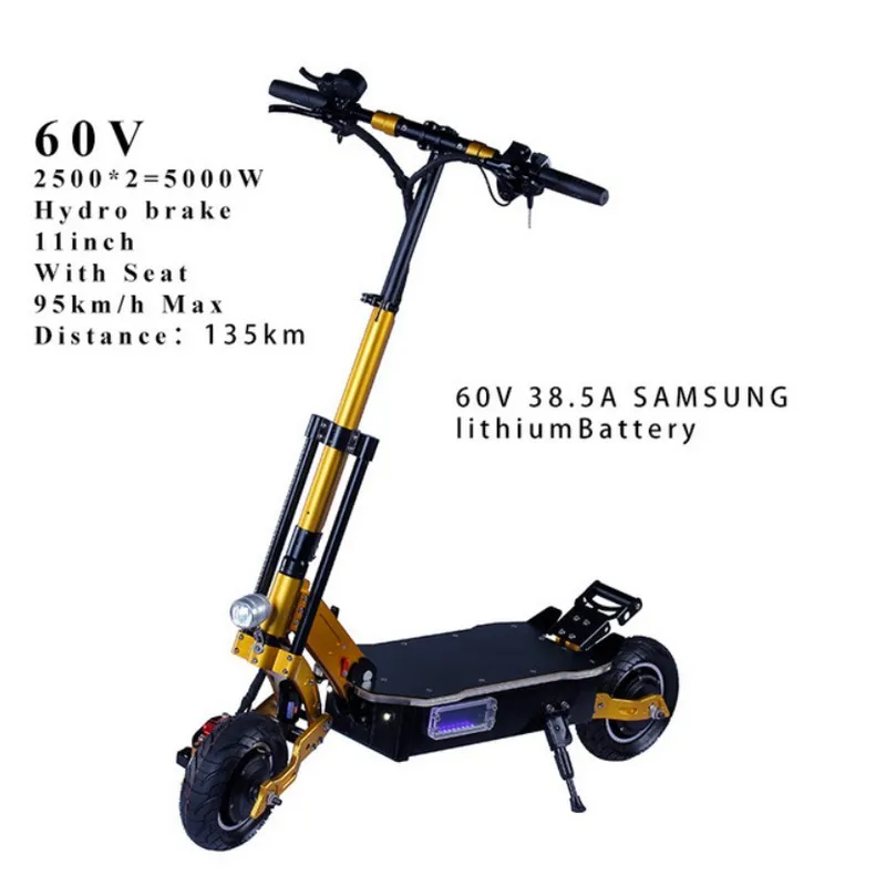 5000 Вт Электрический скутер Patinete Electronic Adulto E Электрический скутер samsung Hulajnoga Elektryczna Patinete Monopattino Elettrico - Цвет: SAMSUNG 60V 38.5AH