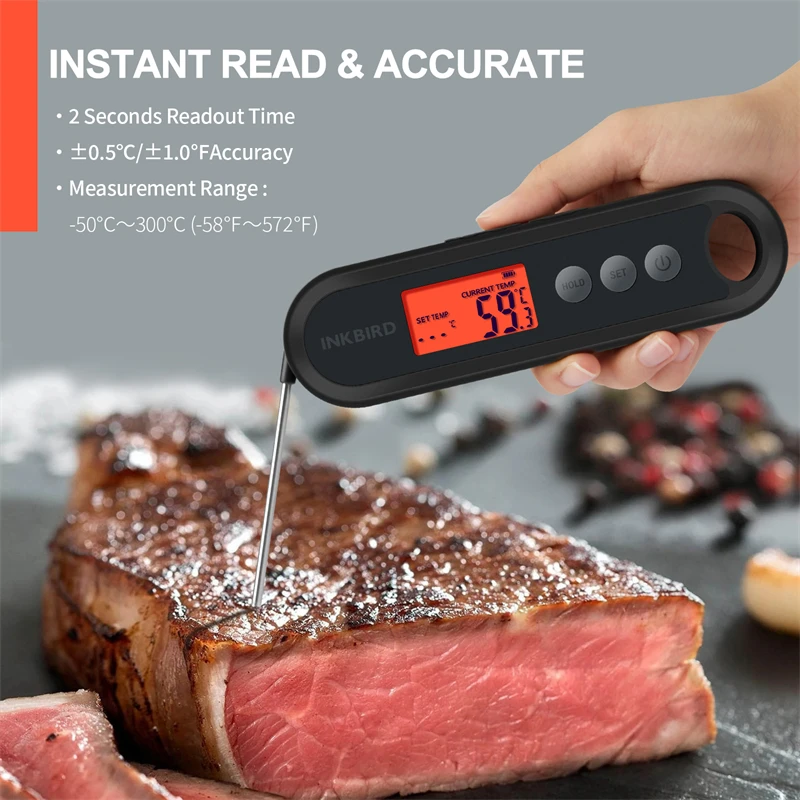 INKBIRD BG-HH1C Digital Kitchen Thermometer For Oven Beer Meat Cooking Food  Probe BBQ Electronic Oven Thermometer Kitchen Tools - AliExpress