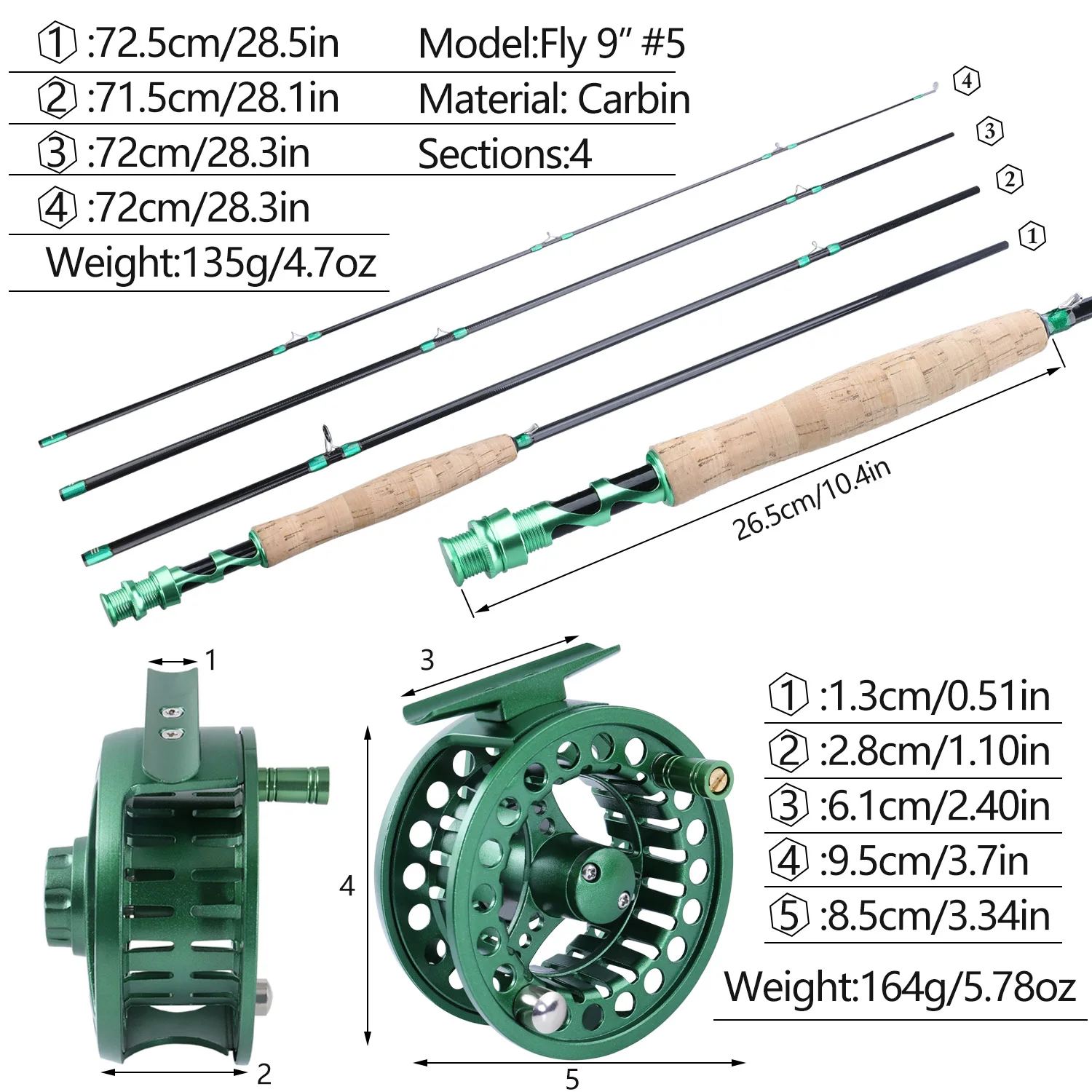Sougayialng 2.7M #5/6 Fly Fishing Rod Combo Carbon Fiber Ultralight Weight Fly Fishing Rod and Fly Reel Gold/green Combo Pesca Sougayialng 2.7M #5/6 Fly Fishing Rod Combo Carbon Fiber Ultralight Weight Fly Fishing Rod and Fly Reel Gold/green Combo Pesca
