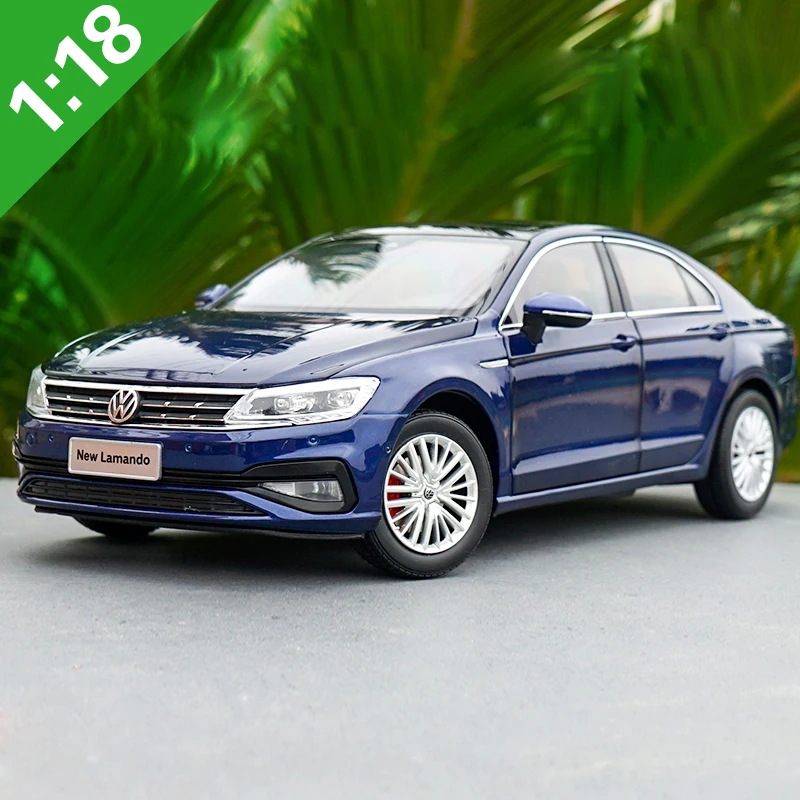 NEW Lamando Blue Высокая тщательная 1:18 Volkswagen lamando сплав модель автомобиля статические металлические модельные автомобили оригинальная коробка для подарков коллекция - Цвет: NEW Lamando Blue