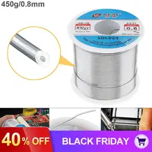 63/37 450 г 0,8 мм Олово свинцовый провод ядро канифоль припой с 2% флюсом и низкой температурой плавления для сварки Электрический паяльник