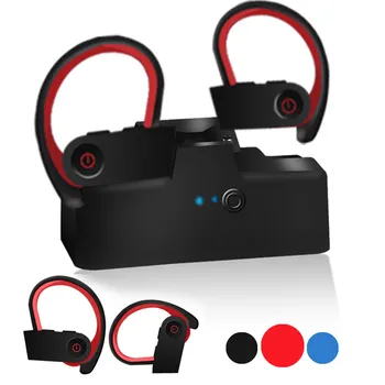 

Bluetooth 5.0 Headphones Noise Cancelling Earphone HiFi Stereo Wireless Sports Ear Hook Earbuds Charging Base HD Call Headset
