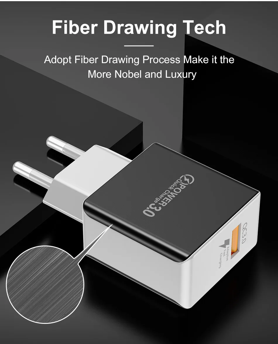 USLION USB быстрое зарядное устройство Быстрая зарядка qc 3,0 EU/US/Plug мобильный телефон настенные зарядные устройства для samsung Apple iphone sony Xiaomi huawei