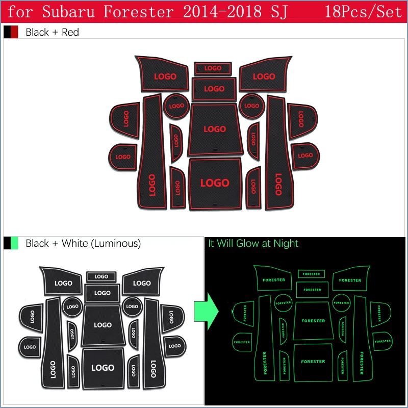 Для Forester SJ MK3 противоскользящие резиновые ворота слот чашки коврик двери паз подставки аксессуары наклейки для автомобиля