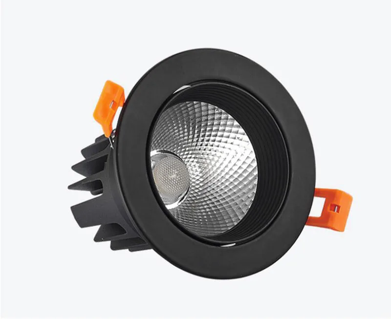 Встраиваемый cветодиодный Светильник Downlight Круглый анти-блики COB светодиодный локальный светильник 5 Вт 7 Вт 9 Вт 12 Вт светодиодный точечные потолочные светильники фоновые светильники Освещение в помещении - Цвет корпуса: Черный