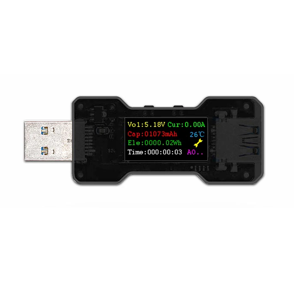 USB цветной тестер для экрана постоянного тока цифровой вольтметр ампереметр