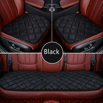 

Universal Short Plush Car Seat Cover Cushion Three-piece Suit Front Rear Backseat Seat Cover Auto Chair Seat Protector Mat Car