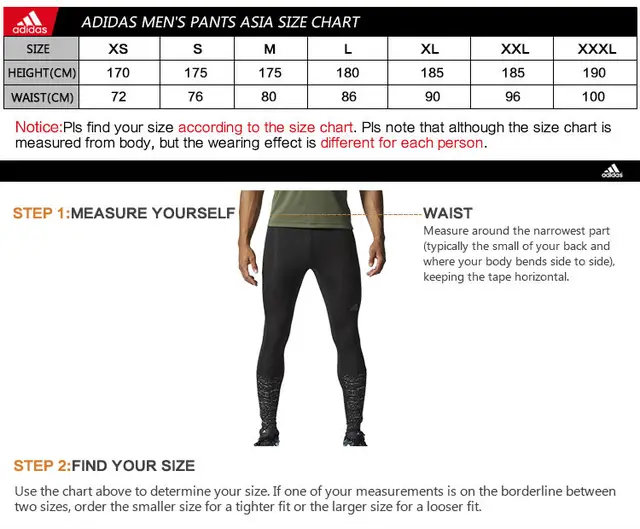 ADIDAS – SIZE CHART Men's Clothing Men's Footwear