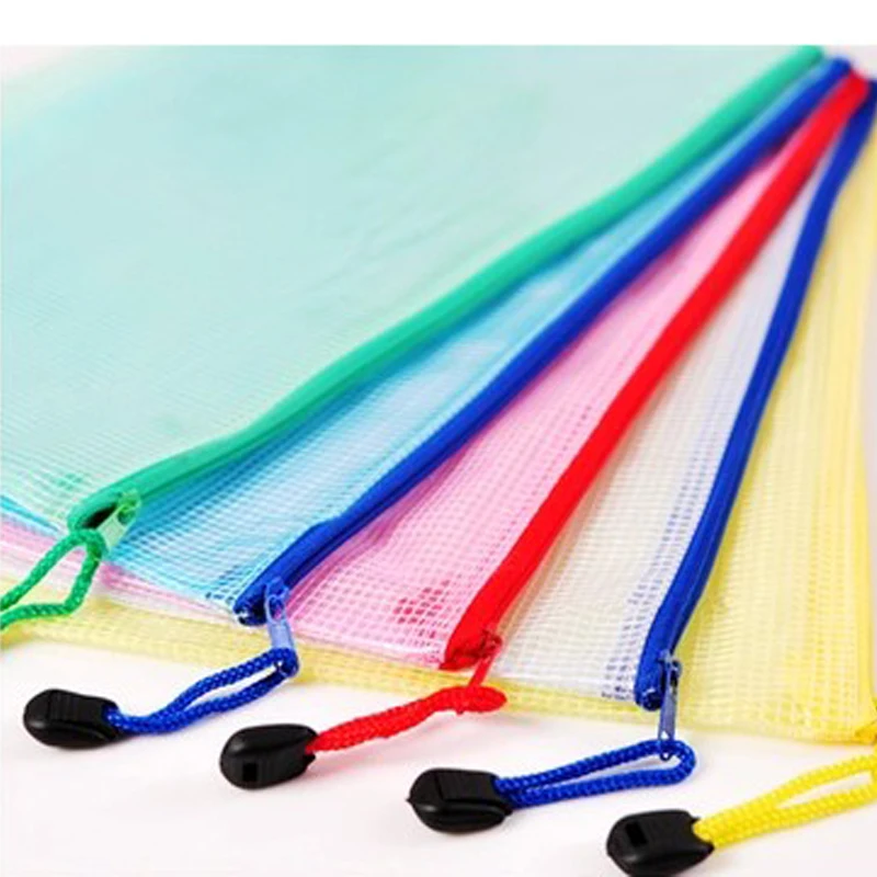 A4 Clear Plastic Zip File Bags Storage Waterproof Document Protective