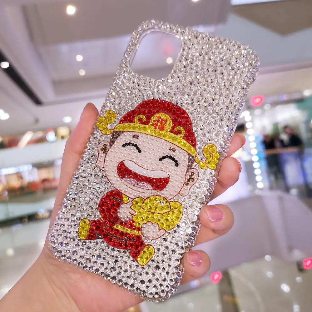 Роскошный блестящий чехол для iphone 11 XS max, чехол для iphone XS, xr, X, 6, 6SP, 7, P, 8, 8 plus, God of Wealth, чехол 11pro, сделай сам