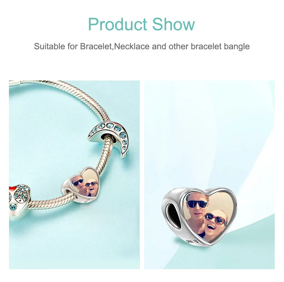 Livre Personalizado Foto Prata Esterlina Charme Rosa Esmalte Melhor Mãe Coração Talão Apto Pulseira Faça Você Mesmo Jóias Presente 925 3 pulseira diy personalizado jóias presente