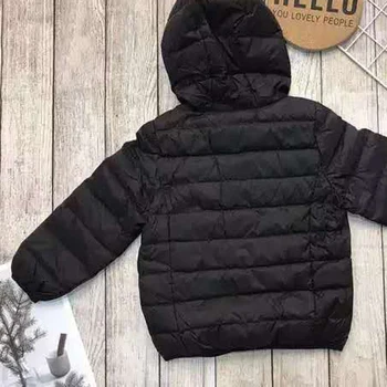 

Ship In Early October 2020 New Winter Clothes for Baby Girl Black Down Jacket with Hood Baby Boys Winter Warm Coat BU20200903-C1