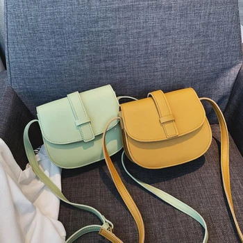 

Women Messenger Bag Wild Simple Fashion Saddle 4 Solid Color One-Shoulder Small Bag Bolsa Feminina